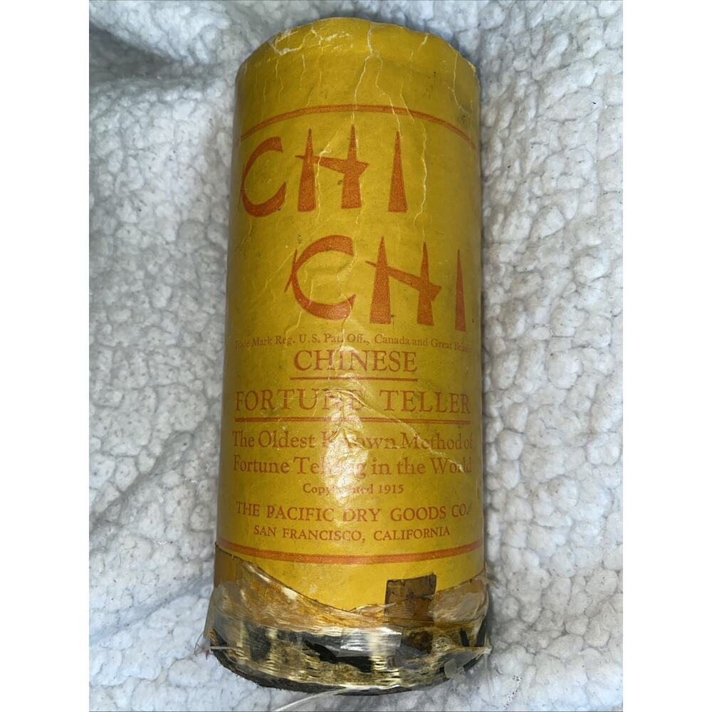 1915 CHI-CHI Chinese Daily FORTUNE TELLER GAME w/ Box & Manual Antique